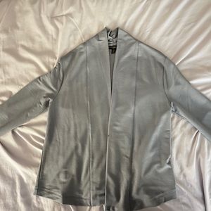 Sky blue silk like cardigan